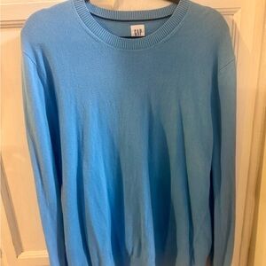 GAP Men's Light Blue Crewneck Sweater